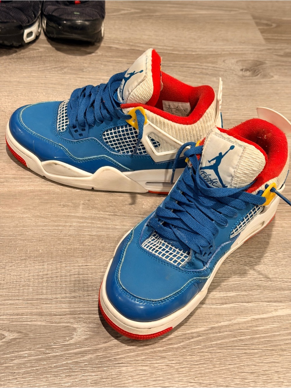 Nike Air Jordan 4 Retro GS Messy Room US Size 8 DR6952-400 Blue/Red/White/Gold